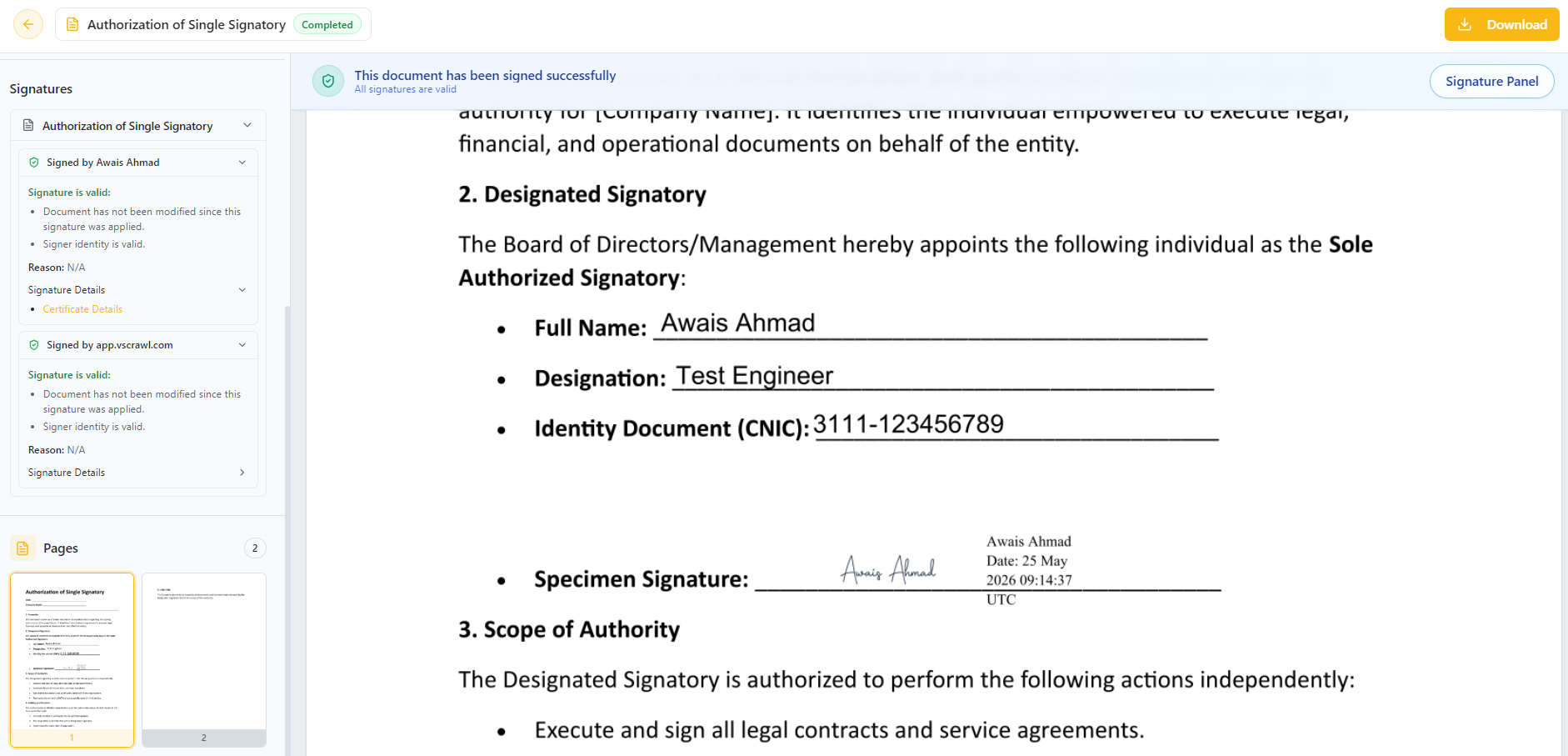 vScrawl Documents